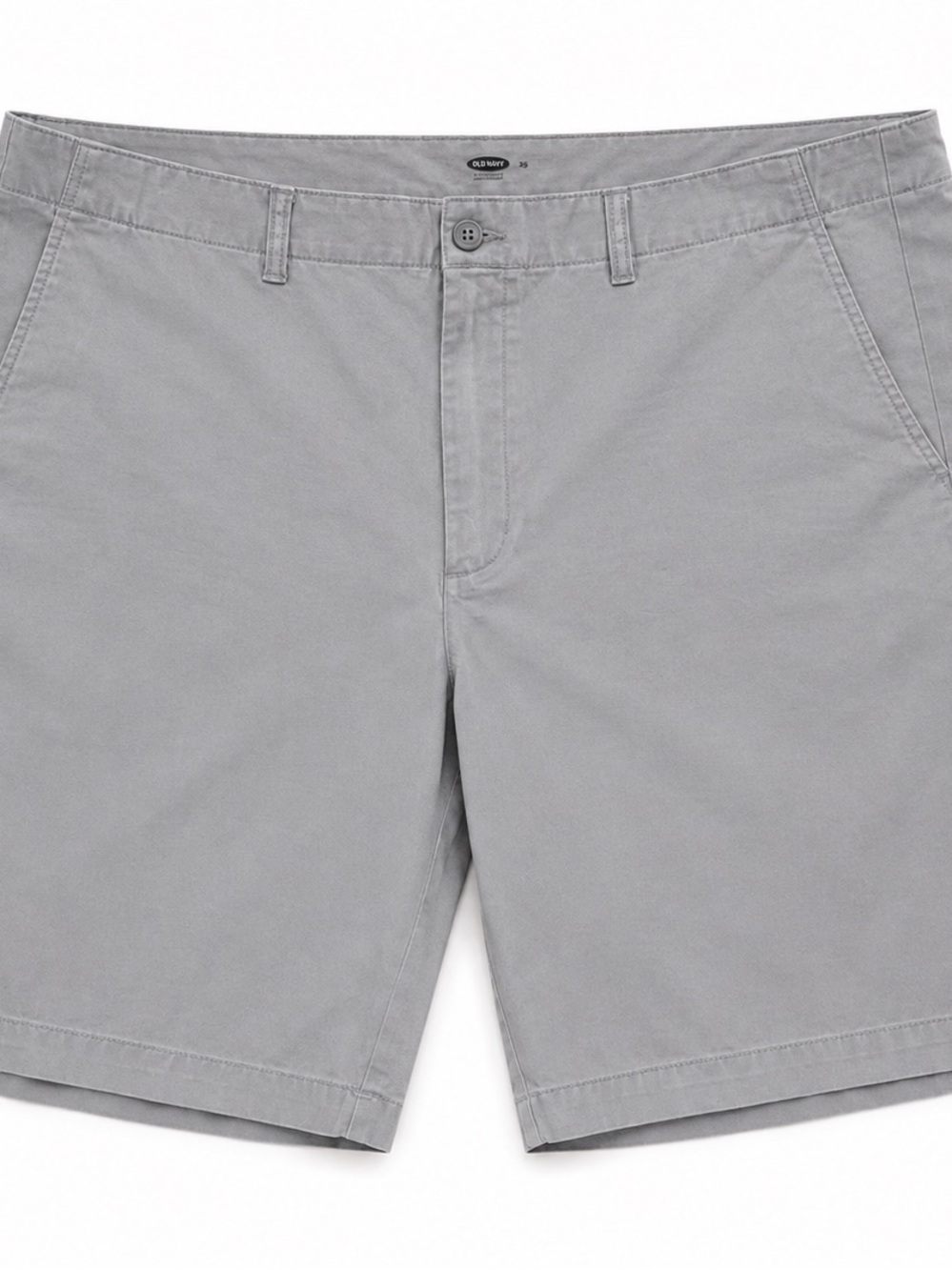 Old Navy Men's Light Gray Flat-Front Shorts